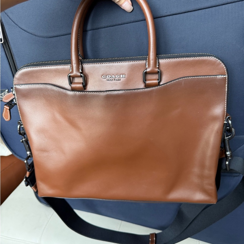 Coach Brown Leather Men or Women’s Briefcase /laptop bag
